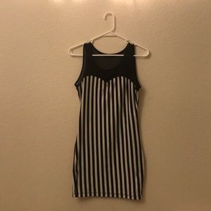 Striped bodycon dress